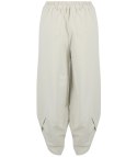 Luźne spodnie oversize baggy bawełniane duże kieszenie IRMINA (Beżowy)