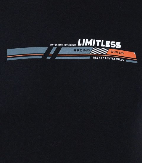Męski t-shirt koszulka krótki rękaw ze sportowym nadrukiem (Czarny) 3XL Męski t-shirt koszulka krótki rękaw ze sportowym nadrukiem (Czarny) 3XL