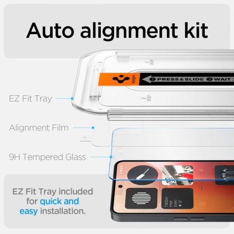 Spigen GLAS.TR EZ FIT - Szkło hartowane do Nothing Phone 3a / 3a Pro Spigen GLAS.TR EZ FIT - Szkło hartowane do Nothing Phone 3a / 3a Pro