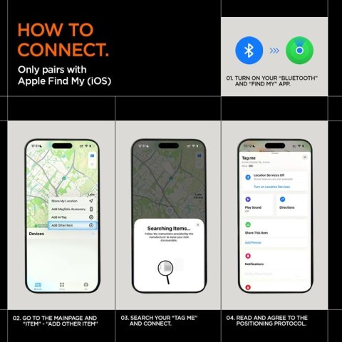 Spigen TagMe Bluetooth Tracker - Lokalizator do kluczy, plecaka, torby Apple Find My (Czarny) Spigen TagMe Bluetooth Tracker - Lokalizator do kluczy, plecaka, torby Apple Find My (Czarny)