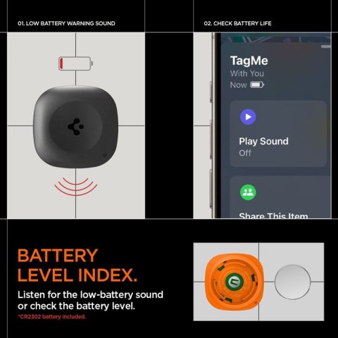 Spigen TagMe Bluetooth Tracker - Lokalizator do kluczy, plecaka, torby Apple Find My (Czarny) Spigen TagMe Bluetooth Tracker - Lokalizator do kluczy, plecaka, torby Apple Find My (Czarny)