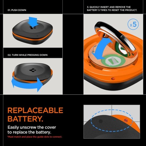 Spigen TagMe Bluetooth Tracker - Lokalizator do kluczy, plecaka, torby Apple Find My (Czarny) Spigen TagMe Bluetooth Tracker - Lokalizator do kluczy, plecaka, torby Apple Find My (Czarny)