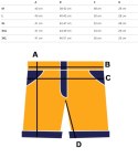 Spodenki szorty kąpielowe ozdobione letnim wzorkiem z przodu (Czarny) 3XL