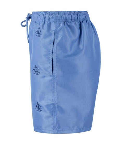 Spodenki szorty kąpielowe ozdobione letnim wzorkiem z przodu (Niebieski) 3XL Spodenki szorty kąpielowe ozdobione letnim wzorkiem z przodu (Niebieski) 3XL
