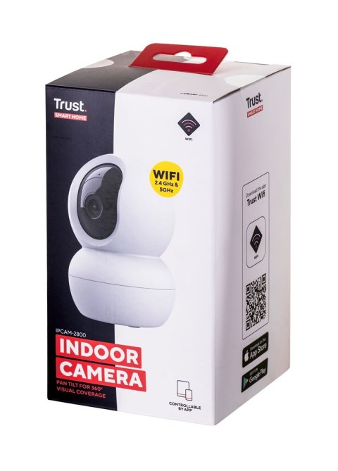Kamera IP Trust IPCAM-2800 Indoor PTZ Wi-Fi White Kamera IP Trust IPCAM-2800 Indoor PTZ Wi-Fi White