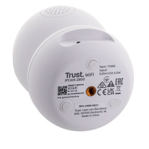 Kamera IP Trust IPCAM-2800 Indoor PTZ Wi-Fi White Kamera IP Trust IPCAM-2800 Indoor PTZ Wi-Fi White