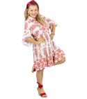 Luźna sukienka boho midi z falbankami PALOMA (Czerwony || Biały || Wielokolorowy) M/L