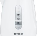SEVERIN CZAJNIK ELEKTR. 1L , ZAKRYTA GRZAŁKA, WSKAŹNIK POZIOMU WODY, ANTYPOŚLIZGOWE NÓŻKI, PLASTIK, MOC 2200W WK3411