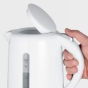 SEVERIN CZAJNIK ELEKTR. BIAŁY, PLASTIK, POJ. 1,7 L, ZAKRYTA GRZAŁKA, DUŻY OTWÓR, DŁ. PRZEWODU 70 CM, MOC 2200W WK4325