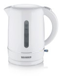 SEVERIN CZAJNIK ELEKTR. BIAŁY, PLASTIK, POJ. 1,7 L, ZAKRYTA GRZAŁKA, DUŻY OTWÓR, DŁ. PRZEWODU 70 CM, MOC 2200W WK4325