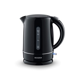 SEVERIN CZAJNIK ELEKTR. CZARNY, PLASTIK, POJ. 17 L, LAMPKA KONTR., SZEROKI OTWÓR, DŁ. PRZEWODU 70 CM, MOC 2200W WK4322