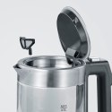 SEVERIN CZAJNIK ELEKTR. SZKŁO-STAL, REG. TEMP. W RĄCZCE, ZAKRES TEMP. 40°C-100°C, POJ. 0,5L, ZAKRYTA GRZAŁKA, 1100W WK3458
