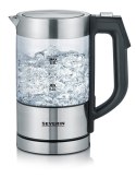 SEVERIN CZAJNIK ELEKTR. SZKŁO-STAL, REG. TEMP. W RĄCZCE, ZAKRES TEMP. 40°C-100°C, POJ. 0,5L, ZAKRYTA GRZAŁKA, 1100W WK3458