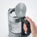 SEVERIN CZAJNIK ELEKTR. SZKŁO-STAL, REG. TEMP. W RĄCZCE, ZAKRES TEMP. 40°C-100°C, POJ. 0,5L, ZAKRYTA GRZAŁKA, 1100W WK3458