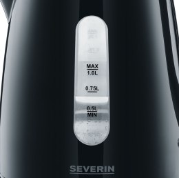 SEVERIN CZAJNIK ELEKTRYCZNY 1L, PLASTIK, ZAKRYTA GRZAŁKA, WSKAŹNIK POZIOMU WODY, ZAKRYTY ELEMENT GRZEJNY, MOC 2200W WK3410