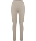 Gładkie długie legginsy damskie bezszwowe LIZA (Beżowy) M/L