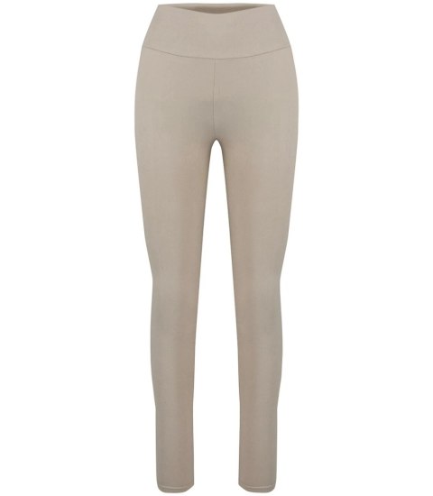 Gładkie długie legginsy damskie bezszwowe LIZA (Beżowy) M/L Gładkie długie legginsy damskie bezszwowe LIZA (Beżowy) M/L