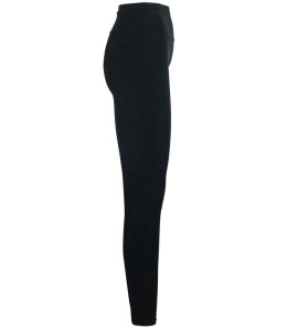 Gładkie długie legginsy damskie bezszwowe LIZA (Czarny) M/L
