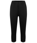Klasyczne legginsy damskie bezszwowe 3/4 rybaczki LILLY (Czarny)
