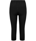 Klasyczne legginsy damskie bezszwowe 3/4 rybaczki LILLY (Czarny)