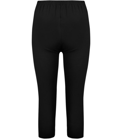 Klasyczne legginsy damskie bezszwowe 3/4 rybaczki LILLY (Czarny) Klasyczne legginsy damskie bezszwowe 3/4 rybaczki LILLY (Czarny)