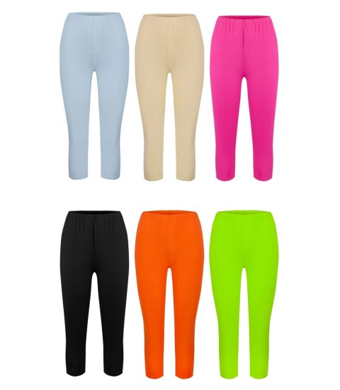 Klasyczne legginsy damskie bezszwowe 3/4 rybaczki LILLY (Czarny) Klasyczne legginsy damskie bezszwowe 3/4 rybaczki LILLY (Czarny)