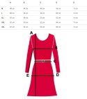 Trapezowa letnia sukienka w biały print MIDI (Czarny) 3XL (46)