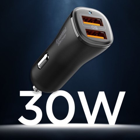 Spigen Essential EV302 - Ładowarka samochodowa 2x USB-A 30W (Czarny) Spigen Essential EV302 - Ładowarka samochodowa 2x USB-A 30W (Czarny)