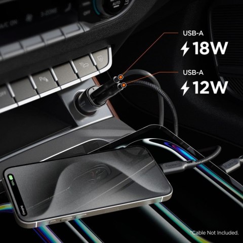 Spigen Essential EV302 - Ładowarka samochodowa 2x USB-A 30W (Czarny) Spigen Essential EV302 - Ładowarka samochodowa 2x USB-A 30W (Czarny)