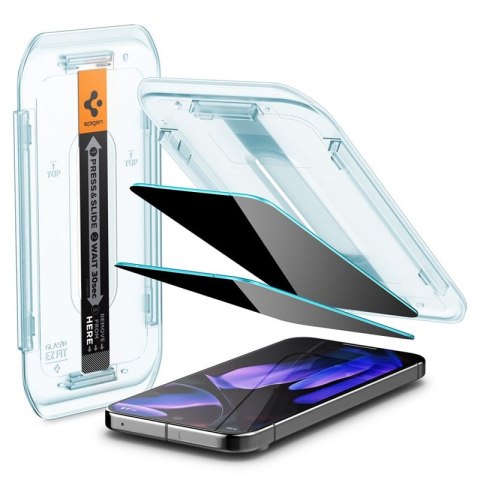 Spigen GLAS.TR EZ FIT Privacy 2-Pack - Szkło hartowane z filtrem prywatyzującym do Google Pixel 9 / 9 Pro 2 szt Spigen GLAS.TR EZ FIT Privacy 2-Pack - Szkło hartowane z filtrem prywatyzującym do Google Pixel 9 / 9 Pro 2 szt