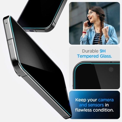 Spigen GLAS.TR EZ FIT Privacy 2-Pack - Szkło hartowane z filtrem prywatyzującym do Google Pixel 9 / 9 Pro 2 szt Spigen GLAS.TR EZ FIT Privacy 2-Pack - Szkło hartowane z filtrem prywatyzującym do Google Pixel 9 / 9 Pro 2 szt