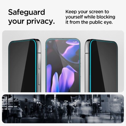 Spigen GLAS.TR EZ FIT Privacy 2-Pack - Szkło hartowane z filtrem prywatyzującym do Google Pixel 9 / 9 Pro 2 szt Spigen GLAS.TR EZ FIT Privacy 2-Pack - Szkło hartowane z filtrem prywatyzującym do Google Pixel 9 / 9 Pro 2 szt