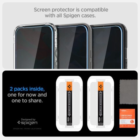 Spigen GLAS.TR EZ FIT Privacy 2-Pack - Szkło hartowane z filtrem prywatyzującym do Google Pixel 9 / 9 Pro 2 szt Spigen GLAS.TR EZ FIT Privacy 2-Pack - Szkło hartowane z filtrem prywatyzującym do Google Pixel 9 / 9 Pro 2 szt