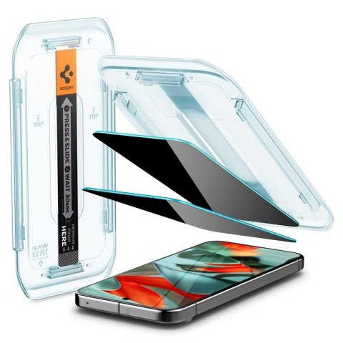 Spigen GLAS.TR EZ FIT Privacy 2-Pack - Szkło hartowane z filtrem prywatyzującym do Google Pixel 9 Pro XL 2 szt Spigen GLAS.TR EZ FIT Privacy 2-Pack - Szkło hartowane z filtrem prywatyzującym do Google Pixel 9 Pro XL 2 szt