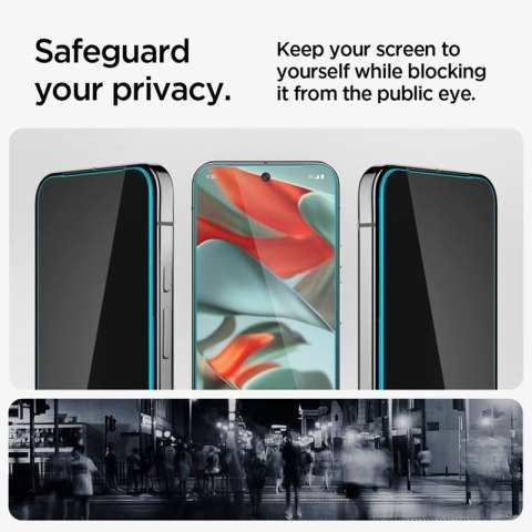 Spigen GLAS.TR EZ FIT Privacy 2-Pack - Szkło hartowane z filtrem prywatyzującym do Google Pixel 9 Pro XL 2 szt Spigen GLAS.TR EZ FIT Privacy 2-Pack - Szkło hartowane z filtrem prywatyzującym do Google Pixel 9 Pro XL 2 szt