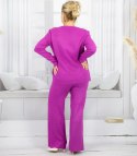 Dzianinowy zestaw dresowy z luźną bluzą i spodniami MARBELLA (Fioletowy) S/M