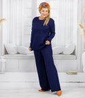 Dzianinowy zestaw dresowy z luźną bluzą i spodniami MARBELLA (Granatowy) S/M