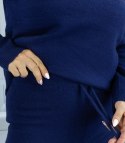 Dzianinowy zestaw dresowy z luźną bluzą i spodniami MARBELLA (Granatowy) S/M