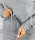 Dzianinowy zestaw dresowy z luźną bluzą i spodniami MARBELLA (Szary) S/M