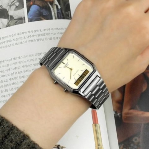 ZEGAREK UNISEX CASIO Vintage AQ-230GG-9A + BOX ZEGAREK UNISEX CASIO Vintage AQ-230GG-9A + BOX