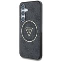 Guess 4G Glitter Triangle Buttons MagSafe - Etui do Samsung Galaxy S25 (czarny)