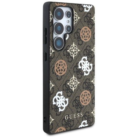 Guess 4G Printed Colored Peony Pattern MagSafe - Etui do Samsung Galaxy S25 Ultra (brązowy) Guess 4G Printed Colored Peony Pattern MagSafe - Etui do Samsung Galaxy S25 Ultra (brązowy)