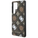 Guess 4G Printed Colored Peony Pattern MagSafe - Etui do Samsung Galaxy S25 Ultra (brązowy)