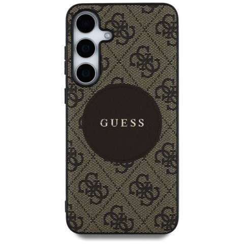Guess 4G Round Patch Classic Logo MagSafe - Etui do Samsung Galaxy S25 (brązowy) Guess 4G Round Patch Classic Logo MagSafe - Etui do Samsung Galaxy S25 (brązowy)