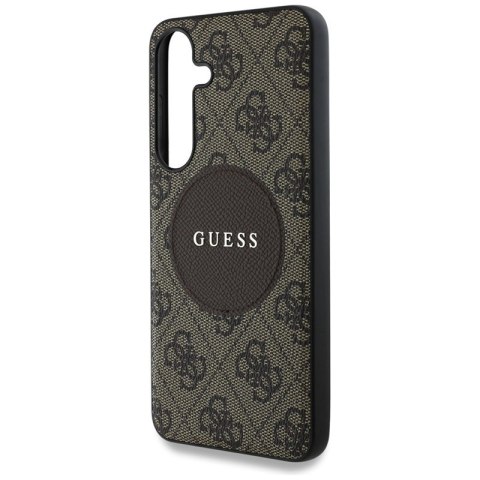 Guess 4G Round Patch Classic Logo MagSafe - Etui do Samsung Galaxy S25 (brązowy) Guess 4G Round Patch Classic Logo MagSafe - Etui do Samsung Galaxy S25 (brązowy)