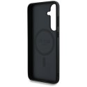 Guess 4G Round Patch Classic Logo MagSafe - Etui do Samsung Galaxy S25 (brązowy)