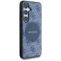 Guess 4G Round Patch Classic Logo MagSafe - Etui do Samsung Galaxy S25 (niebieski)