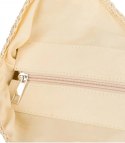 Torba damska plażowa boho ażurowa na lato koszyk shopper (Beżowy)