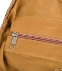 Torba damska plażowa boho ażurowa na lato koszyk shopper (Brązowy)