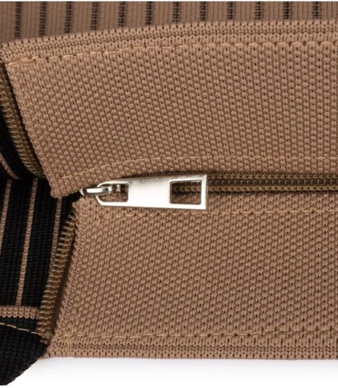 Torba shopper PARIS duża materiałowa na ramię z zamkiem (Beżowy) Torba shopper PARIS duża materiałowa na ramię z zamkiem (Beżowy)